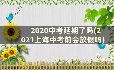 2020中考延期了吗(2021上海中考前会放假吗)