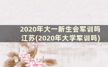 2020年大一新生会军训吗江苏(2020年大学军训吗)