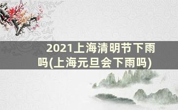 2021上海清明节下雨吗(上海元旦会下雨吗)