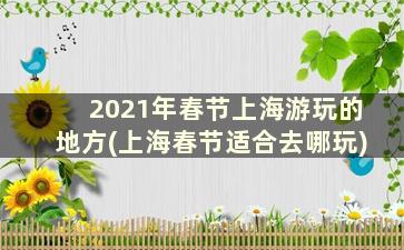 2021年春节上海游玩的地方(上海春节适合去哪玩)