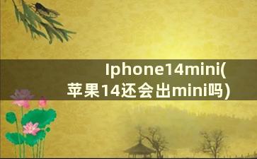 Iphone14mini(苹果14还会出mini吗)