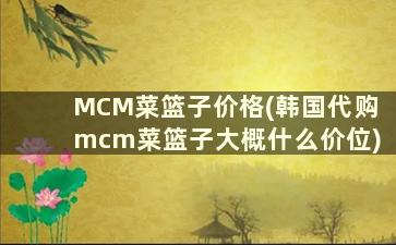 MCM菜篮子价格(韩国代购mcm菜篮子大概什么价位)