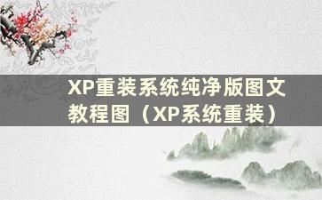 XP重装系统纯净版图文教程图（XP系统重装）