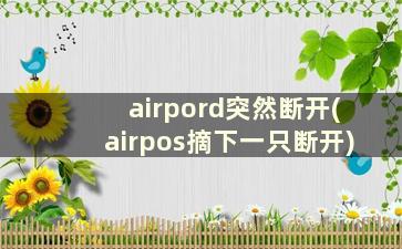 airpord突然断开(airpos摘下一只断开)