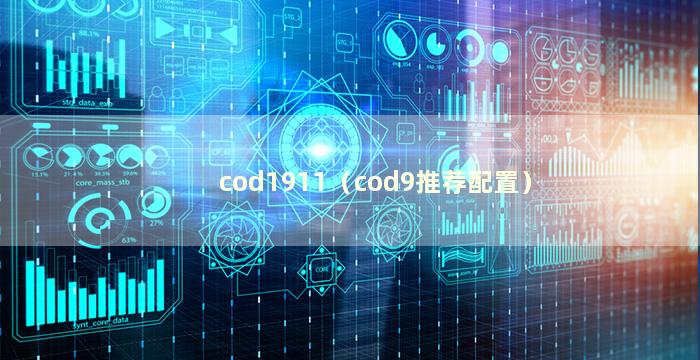 cod1911（cod9推荐配置）