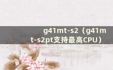 g41mt-s2（g41mt-s2pt支持最高CPU）
