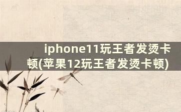 iphone11玩王者发烫卡顿(苹果12玩王者发烫卡顿)