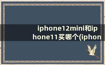 iphone12mini和iphone11买哪个(iphone12mini和12哪个值得买)