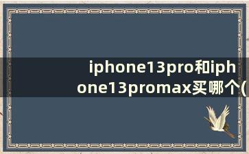 iphone13pro和iphone13promax买哪个(iphone13promax与13pro买哪个)