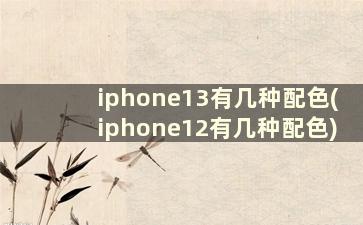 iphone13有几种配色(iphone12有几种配色)