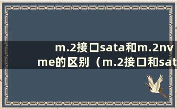 m.2接口sata和m.2nvme的区别（m.2接口和sata接口哪个质量更好）