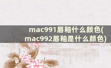 mac991唇釉什么颜色(mac992唇釉是什么颜色)