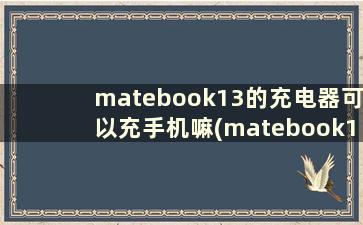 matebook13的充电器可以充手机嘛(matebook14充电器可以充手机吗)