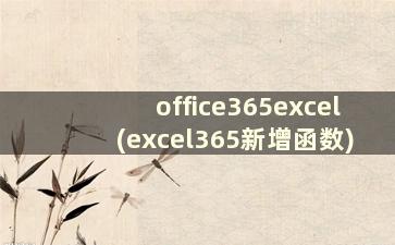 office365excel(excel365新增函数)