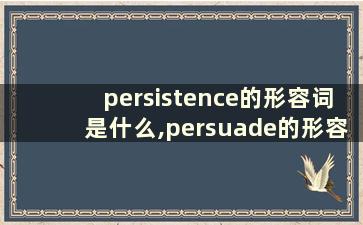persistence的形容词是什么,persuade的形容词
