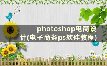 photoshop电商设计(电子商务ps软件教程)
