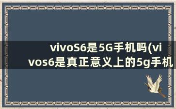 vivoS6是5G手机吗(vivos6是真正意义上的5g手机吗)