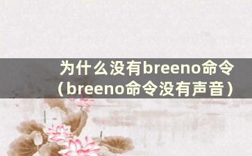 为什么没有breeno命令（breeno命令没有声音）