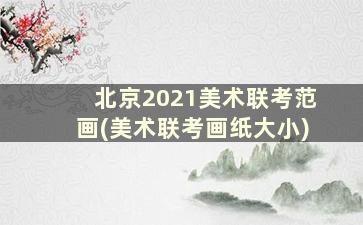 北京2021美术联考范画(美术联考画纸大小)