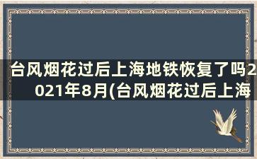 台风烟花过后上海地铁恢复了吗2021年8月(台风烟花过后上海地铁恢复了吗2021年7月)
