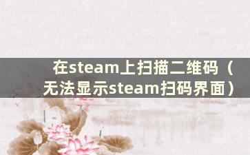 在steam上扫描二维码（无法显示steam扫码界面）