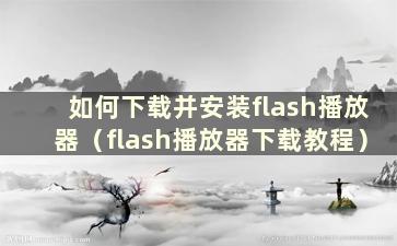如何下载并安装flash播放器（flash播放器下载教程）