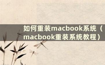 如何重装macbook系统（macbook重装系统教程）