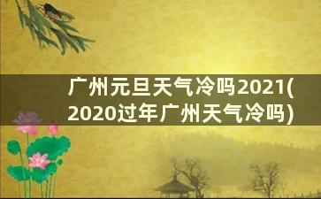 广州元旦天气冷吗2021(2020过年广州天气冷吗)