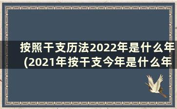 按照干支历法2022年是什么年(2021年按干支今年是什么年)