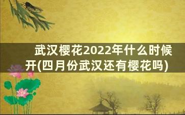 武汉樱花2022年什么时候开(四月份武汉还有樱花吗)