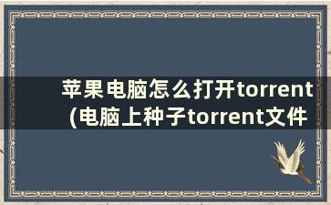 苹果电脑怎么打开torrent(电脑上种子torrent文件怎么打开)